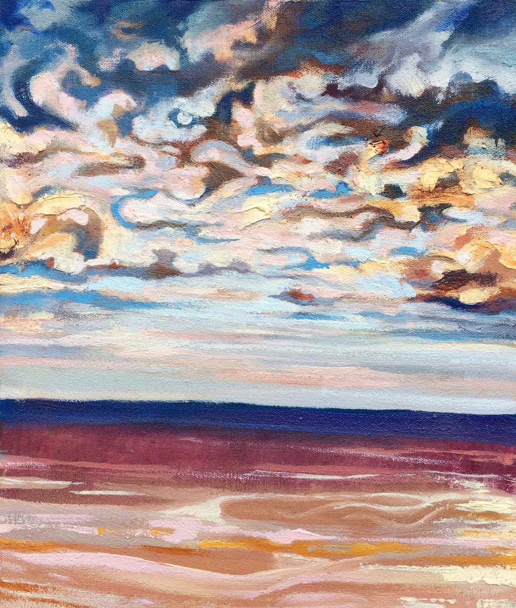 Impressionistic Landscape Oil Painting By Guy Pickford, 11 X 13, Less Doing, More Being, Original Artwork