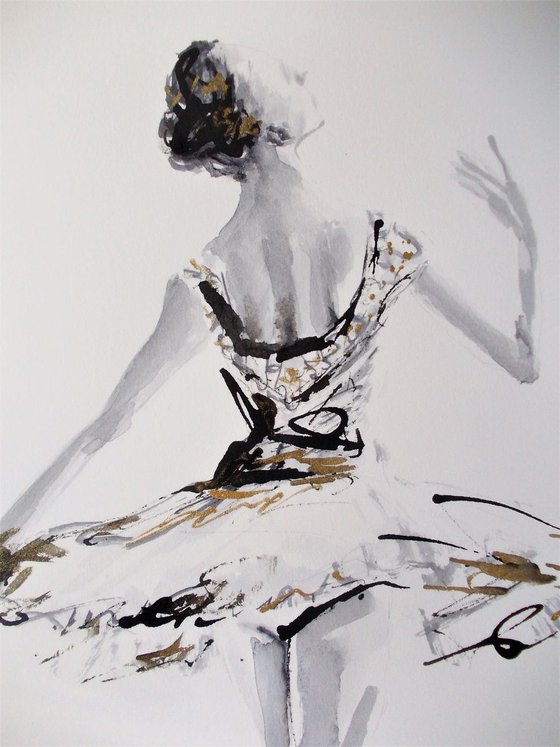 Ballerina Series- Original ballet watercolor painting