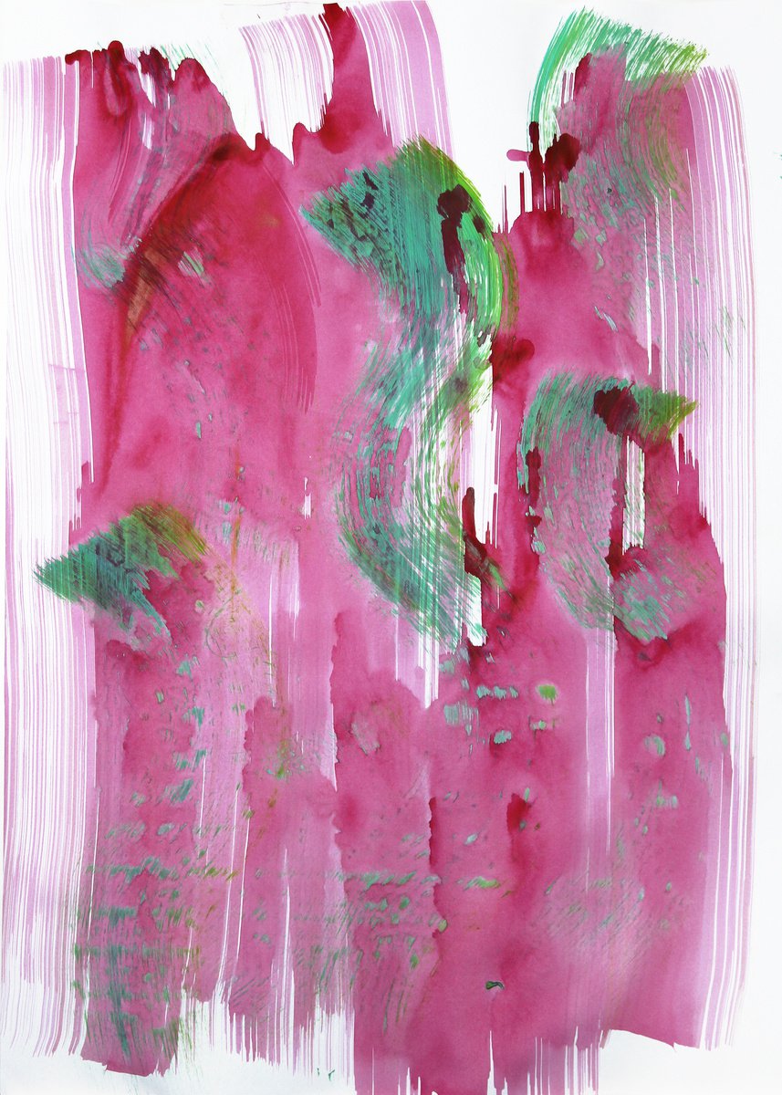 Abstract Acrylic Painting By Anatoliy Menkiv, 24 X 33, #50 Metaphysics Series, Original Artwork