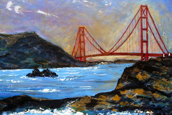 Golden Gate  ( Large 40" x 30" -102cm x 76cm )