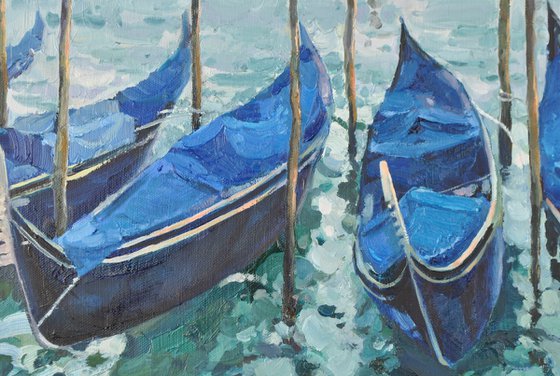 Venetian Gondolas at Rest