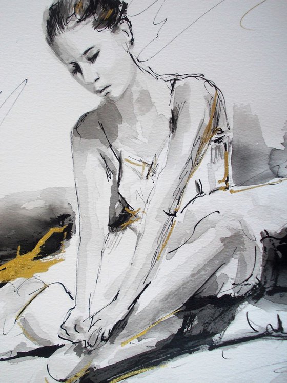 Ballerina Series Ink  Drawing