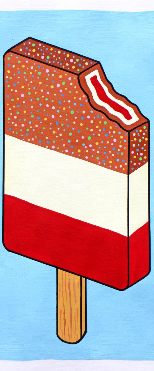 Fab Ice Lolly A4 Painting by Ian Viggars