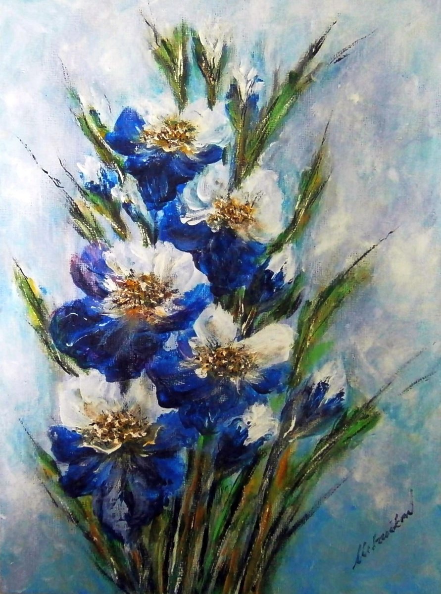 Bouquet of irises. by Emilia Urbanikova