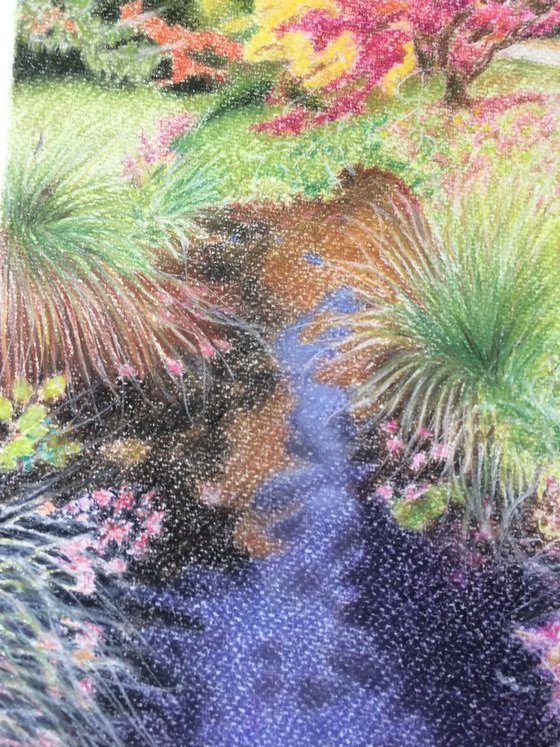 ARBORETUM II pastel drawing