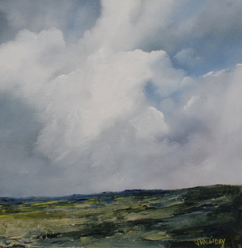 Clouds over the fields, Irish Landscape by John Halliday