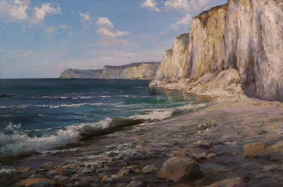 "Light over the rocks"