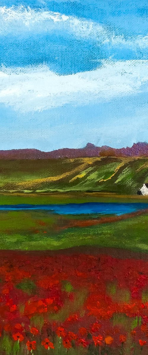 Where The Wild Poppies Grow by KM Arts