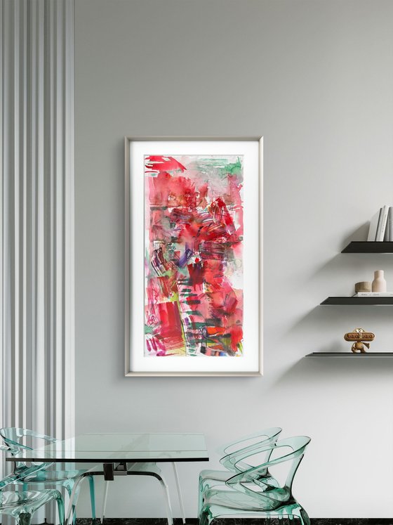 Abstract Landscape Red Poppies