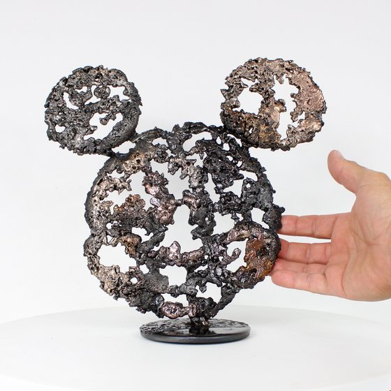 Mickey pop art - Metal sculpture Mickey head steel bronze