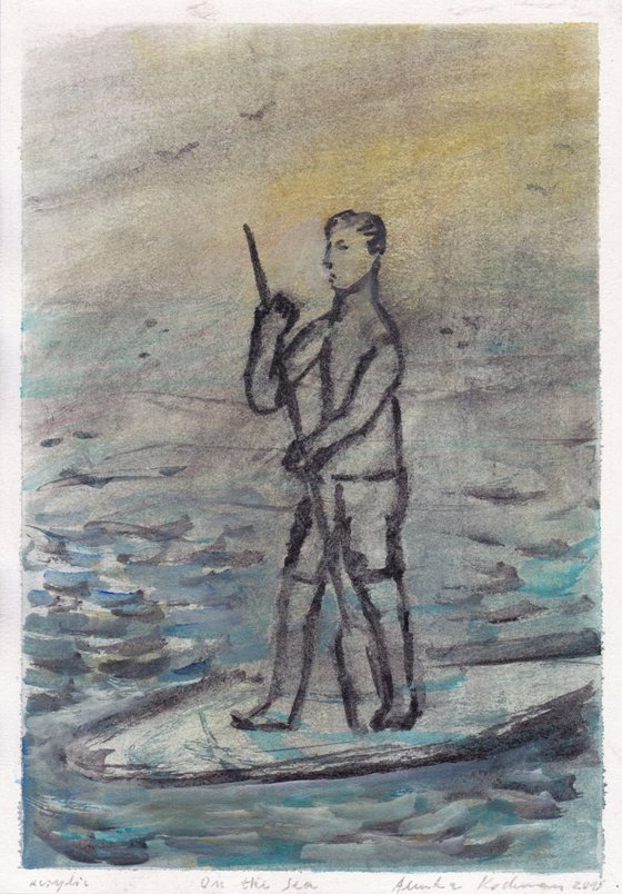 On the Sea, 2015, acrylic on paper, 29,6 x 20,8 cm