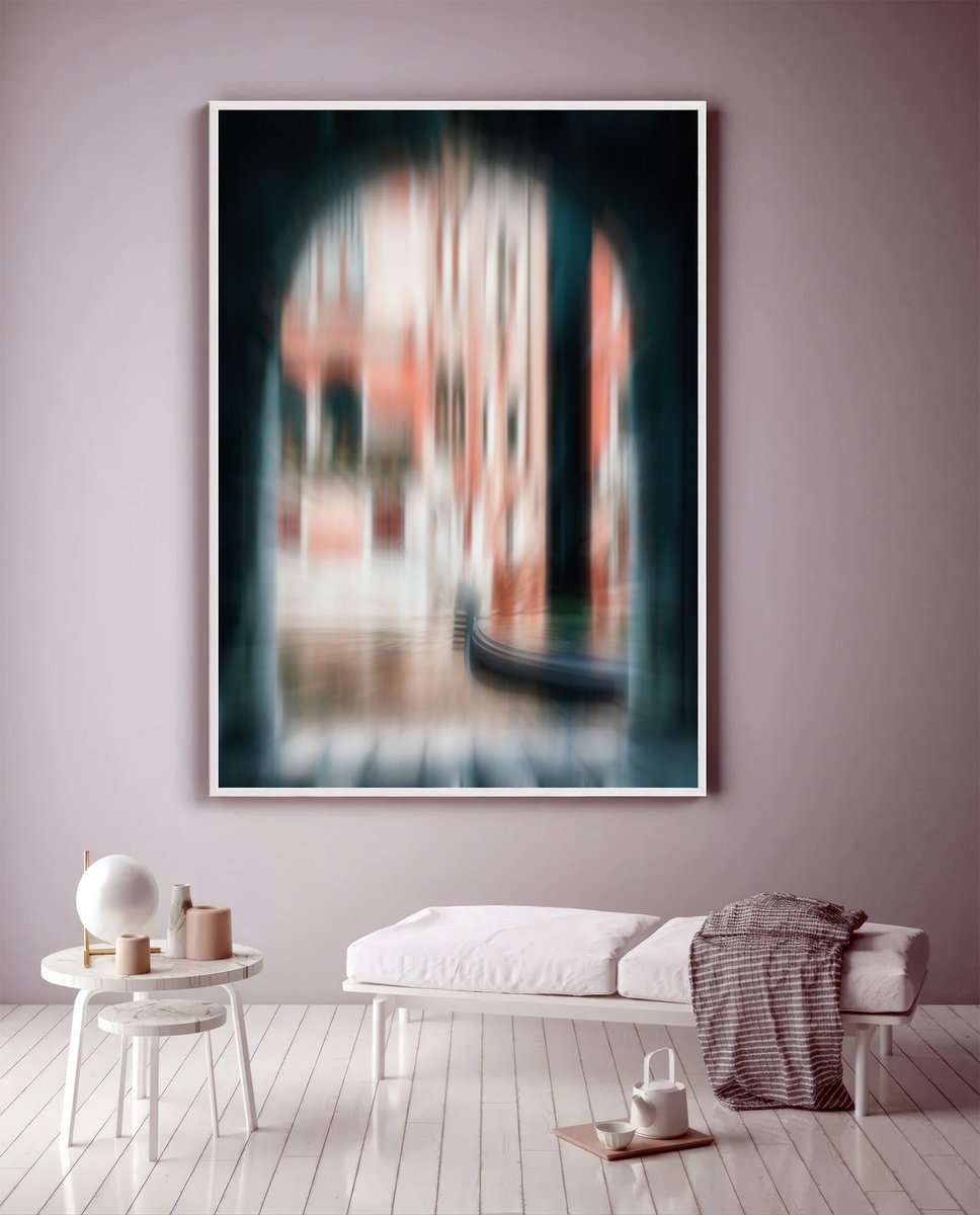 Abstract Landscape Photograph By Karim Carella, 34 X 49", A Frame In Venice, Original Artwork