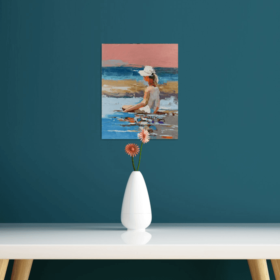 Girl on the beach.