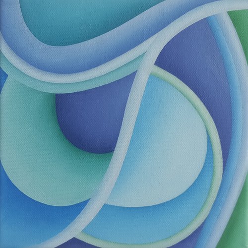 Blue Abstract II by Brenda Daniela