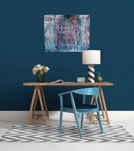 Abstract Painting Original Canvas Art Blue painting