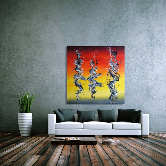 Spirits Rising VII (Spirits Of Skies 196086) (140 x 140 cm) (56 x 56 inches) XXXL