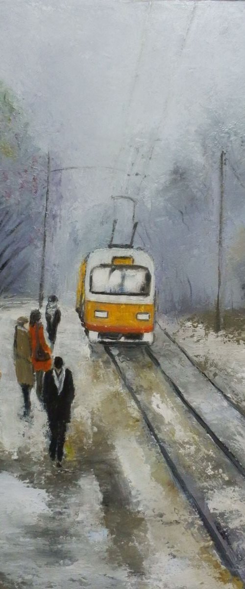The tram station by Maria Karalyos