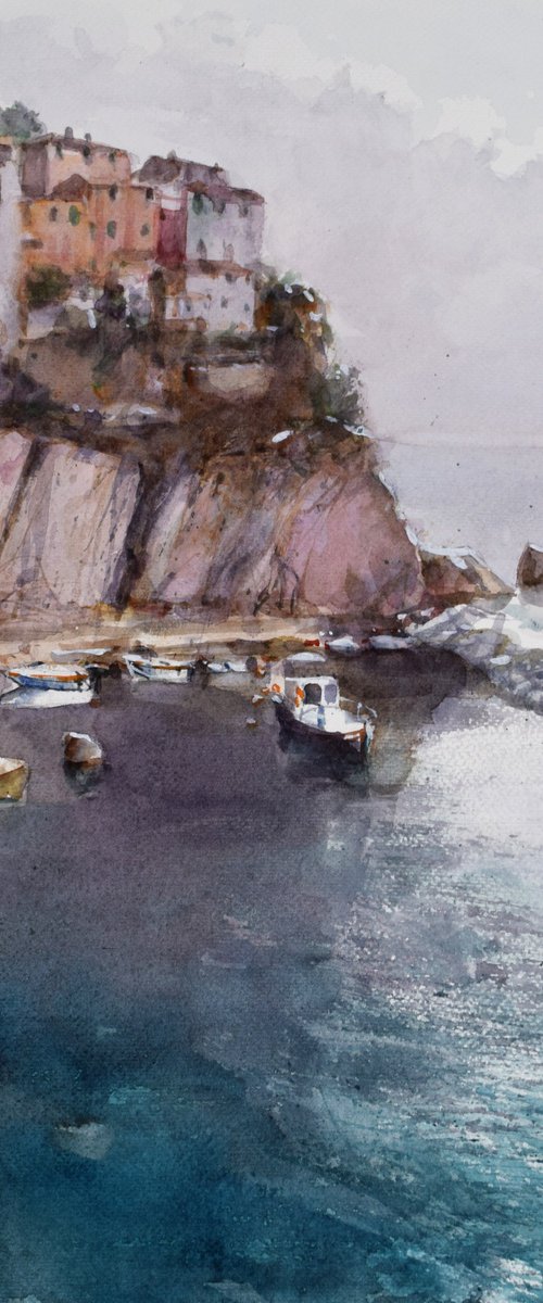 Chinque terre ( Manarola ) by Goran Žigolić Watercolors