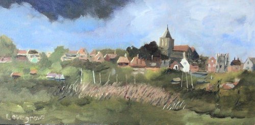 Rye Sussex, an original oil painting by Julian Lovegrove Art