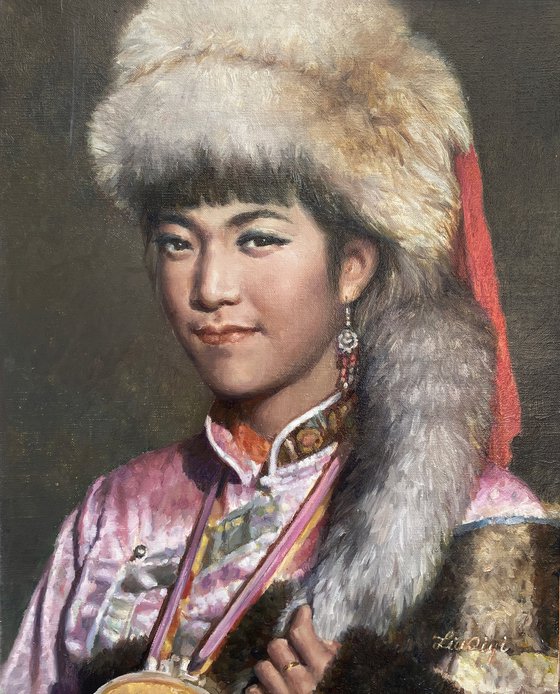 Portrait of a Tibetan bride