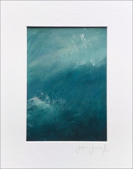 Waves II - Mounted abstract painting