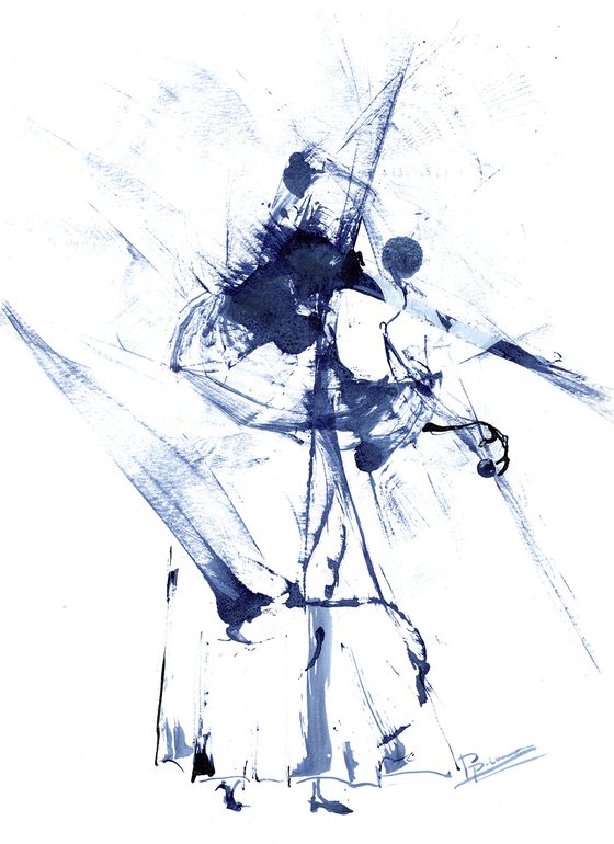 Abstract violinist