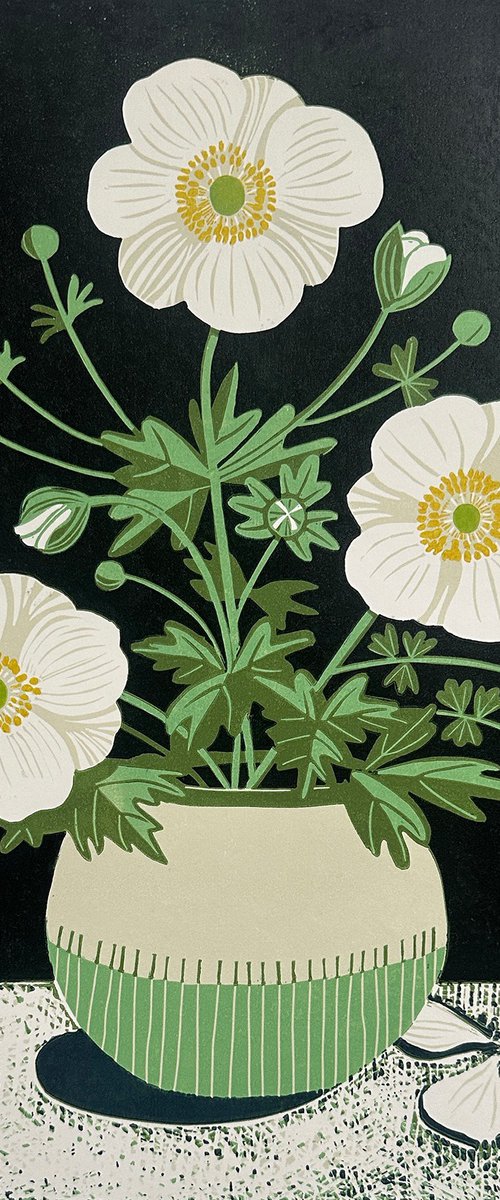 Japanese Anemones by Amanda Ribbans