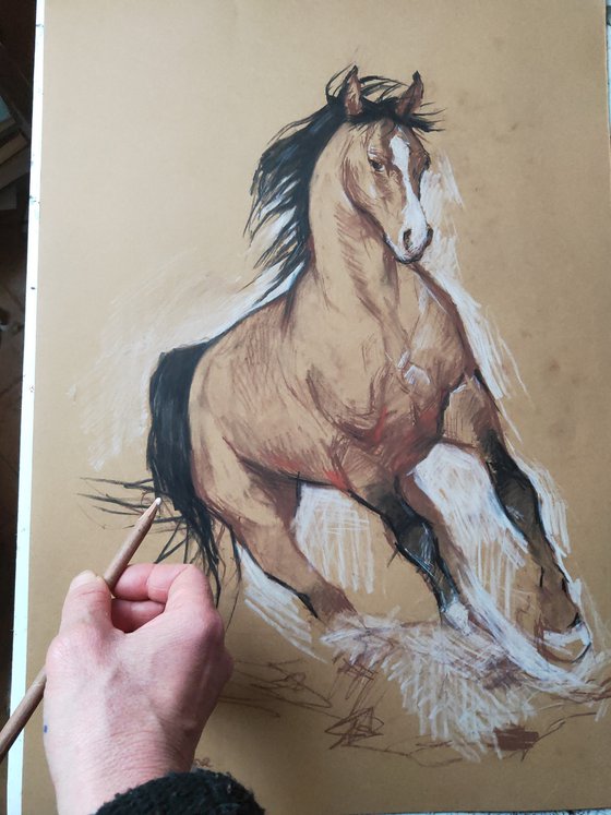 "Running horse" by Olga Tsarkova