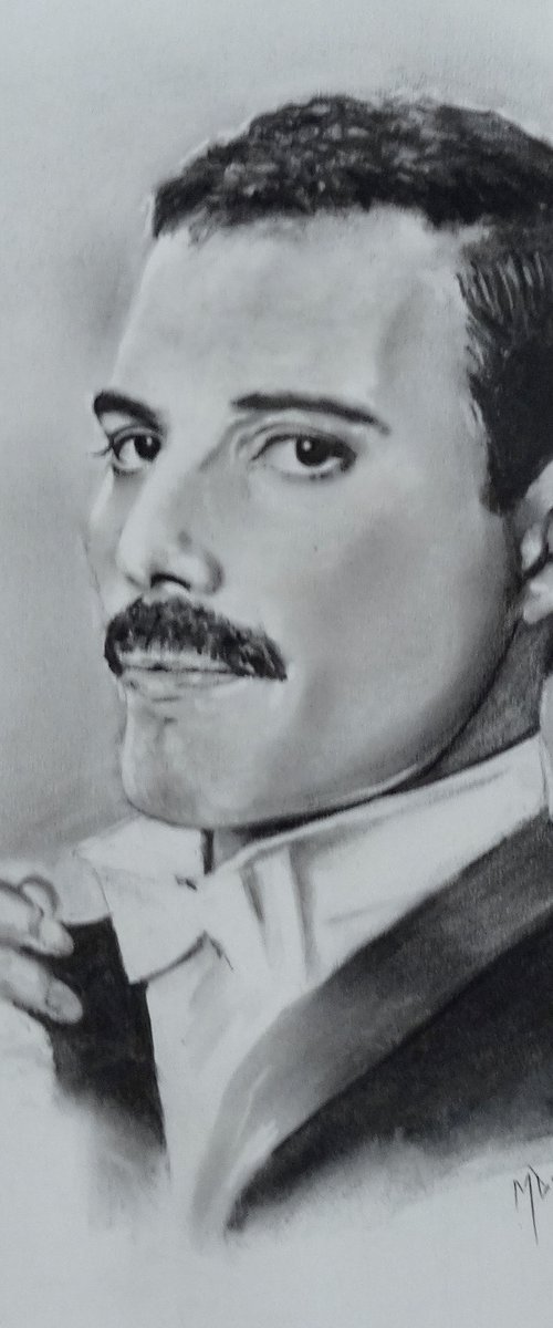 Freddie Mercury by Mel Davies Original Art
