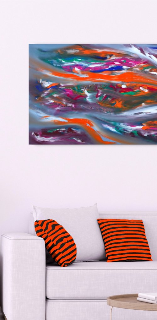 Orange feelings, 120x60 cm by Davide De Palma