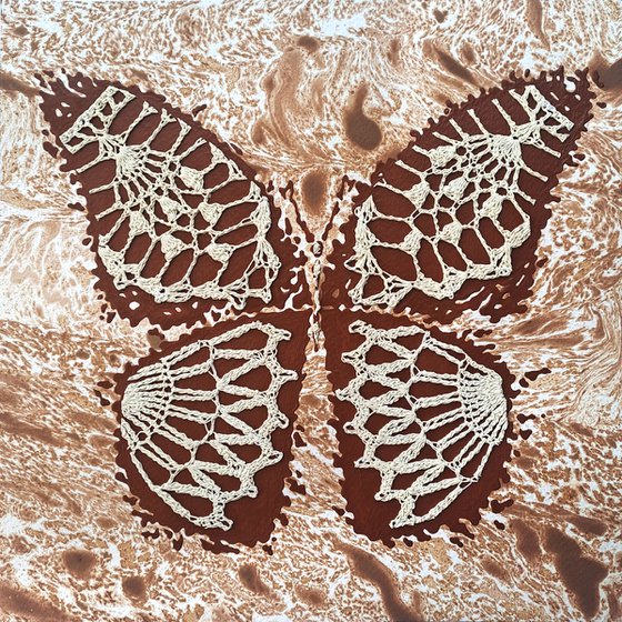 Set of 2 «Caramel Butterflies»