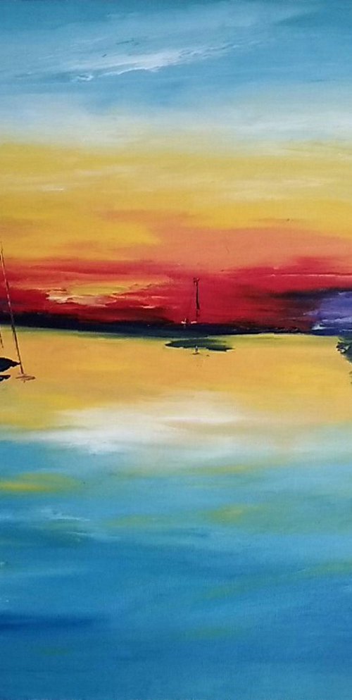 Peaceful, 60x50cm by Anastasiia Novitskaya