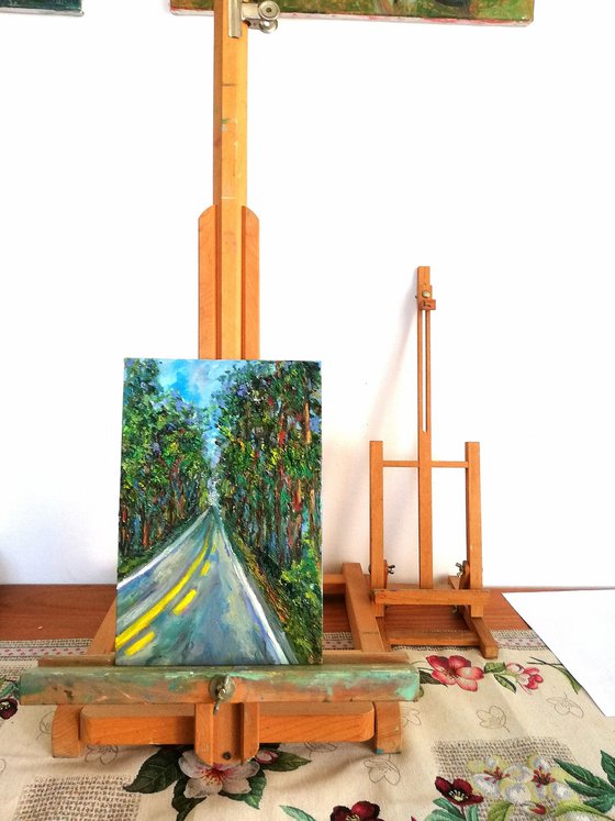 "On the Road" Original Oil Painting (2021) 8x12 in. (20x30 cm)