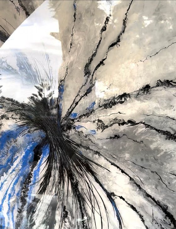 Art of Contradictions — Blue Black Abstract
