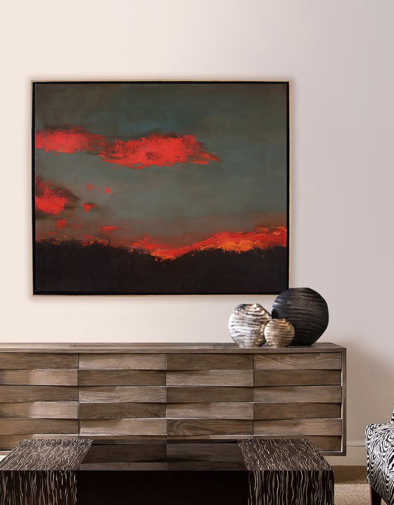 Victorian Sunset 20x24" 51x60 cm Contemporary Art by Bo Kravchenko