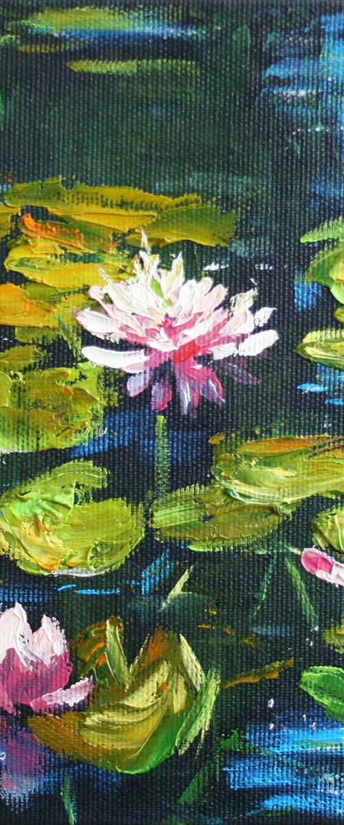 WATER LILIES... / ORIGINAL OIL PAINTING by Salana Art / Svetlana Samovarova