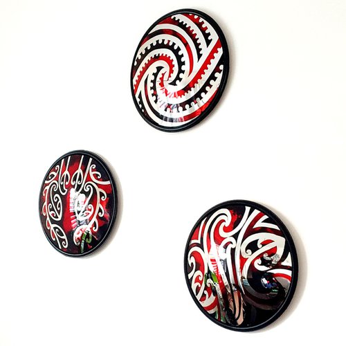 Kowhaiwhai Limited Edition series Red and Black by Frederick Worrell