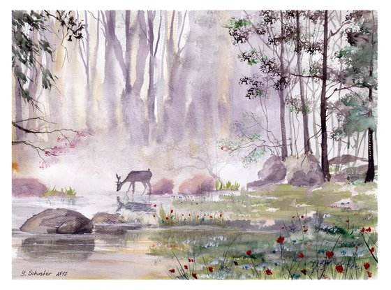 Landscape With A Deer