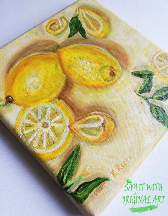 Lemons on a table