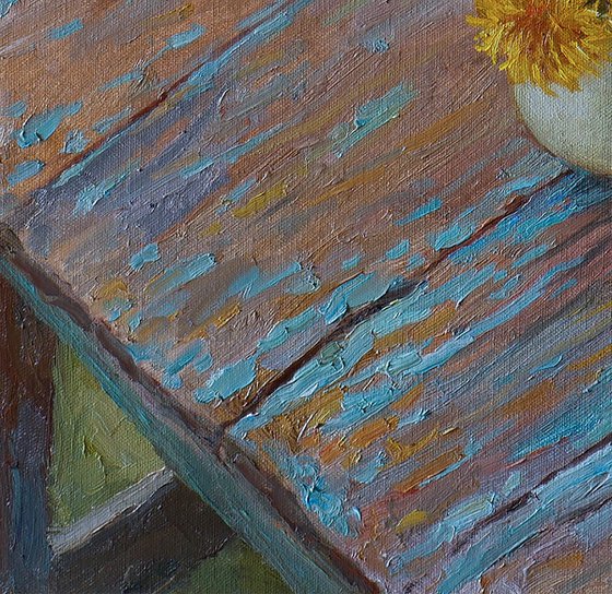 Dandelions. Original Spring Floral Still Life. Oil Painting on canvas, gift, wall art, interior art, interior design, pop, stylish art, impressionist, present