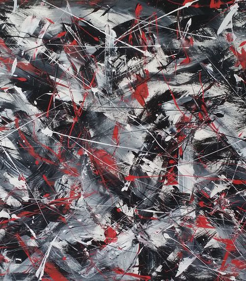 Abstract  Modern ACRYLIC PAINTING on CANVAS by M.Y. by Max Yaskin