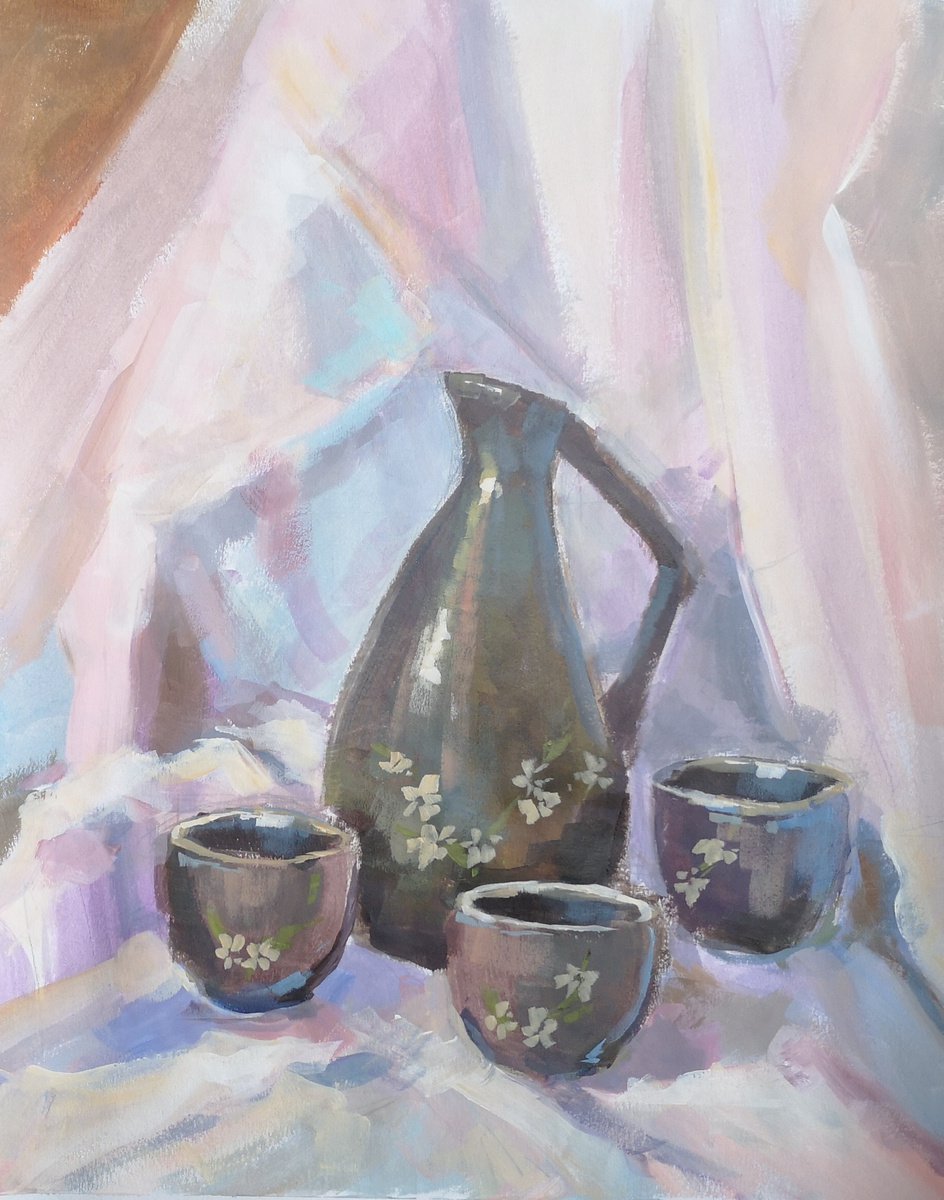Still life (From the Fast acrylic on paper paintings series, 13.5x17