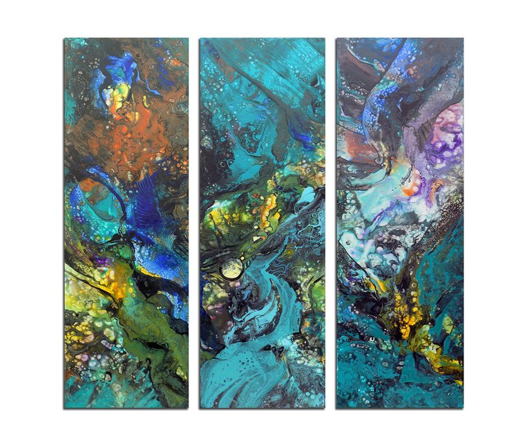 abstract triptych