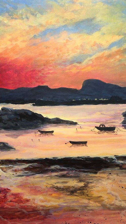 Porth Diana - Trearddur Bay at Sunset by Bryn Humphreys