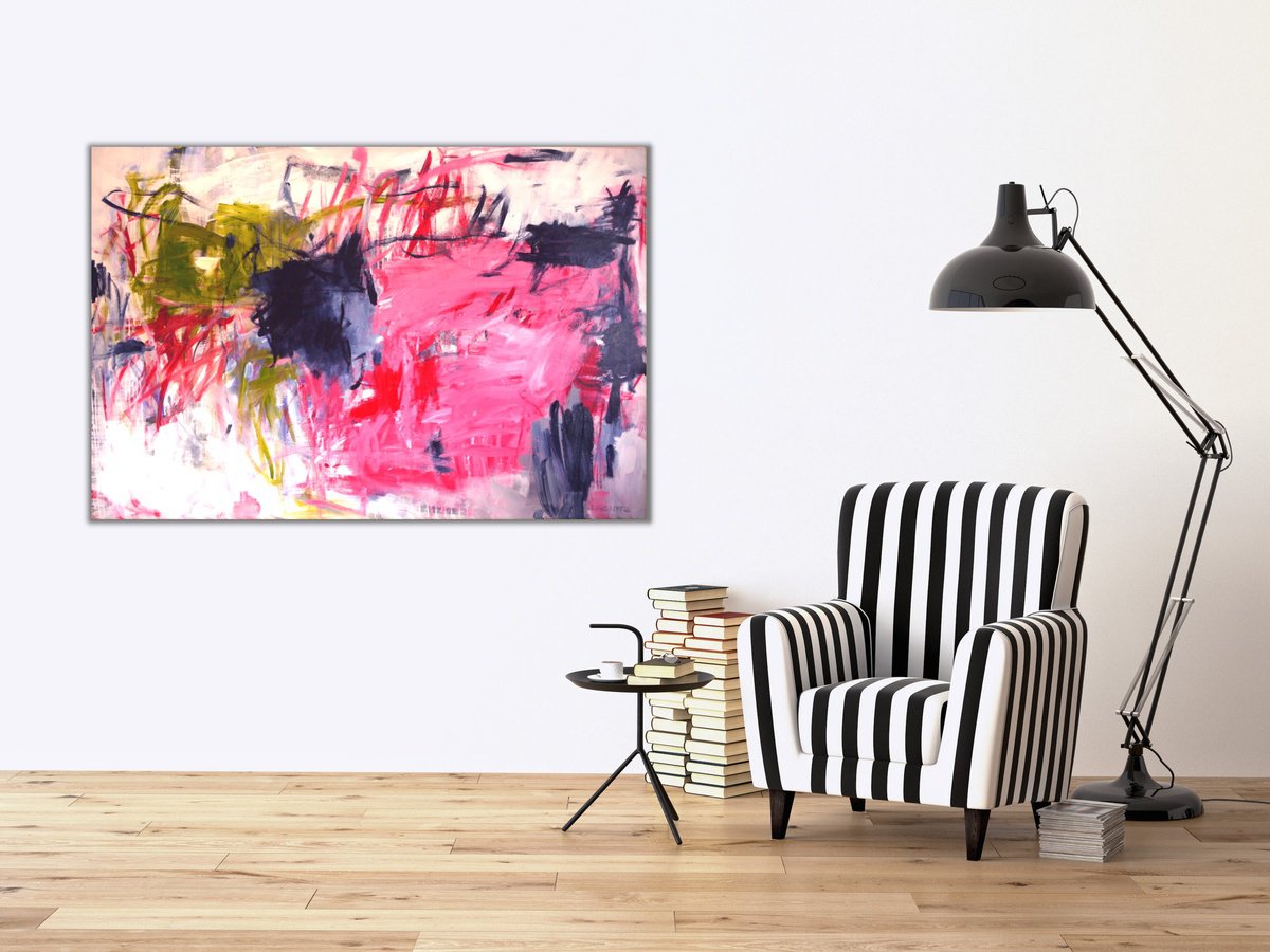 Expressive Painting , The Colors Of Spring 2 By Daniela Schweinsberg, 59 X 39, Artwork For Sale On Artfinder