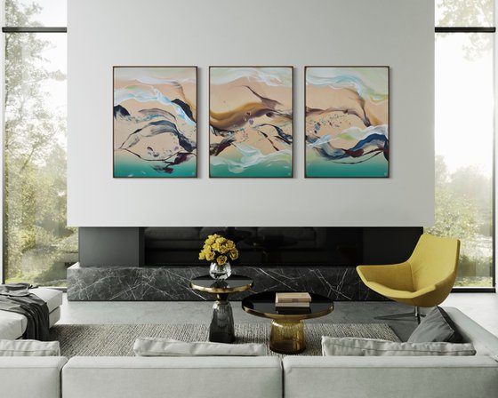Resplendent By The Sea Triptych