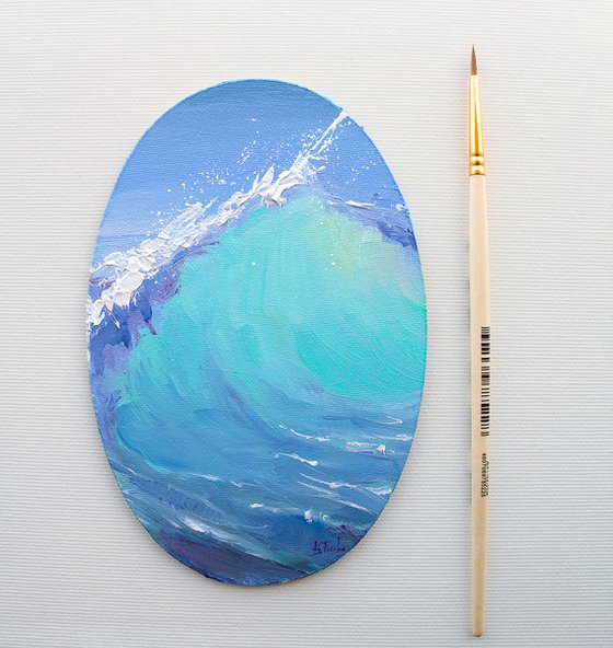 Wave painting Turquoise