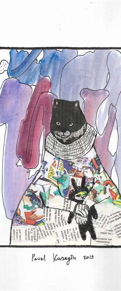 Aristocratic cat with toy by Pavel Kuragin
