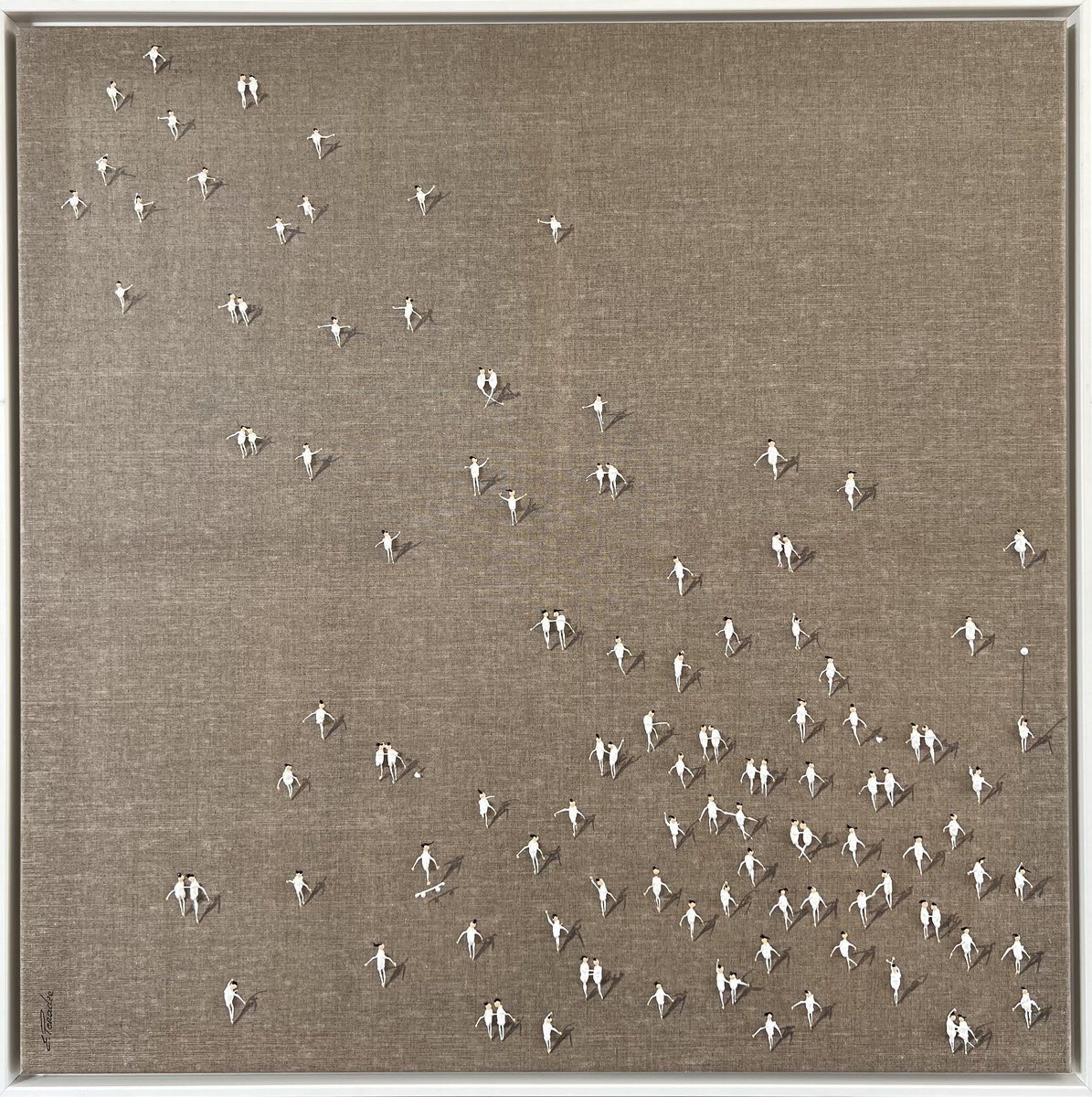 Abstract Portrait Acrylic Painting By Eka Peradze, 40 X 40, Freedom ,,Life - ? Eka Peradze, Original Artwork