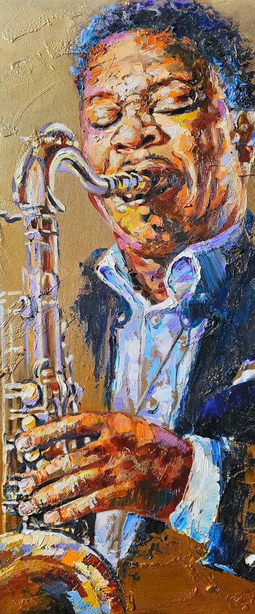 Saxophonist by Viktoria Lapteva